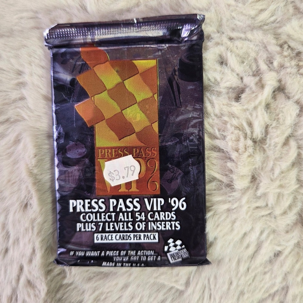 1996 Press Pass VIP NASCAR Lot of 5 Sealed Packs 6 Cards Dale Earnhardt Racing